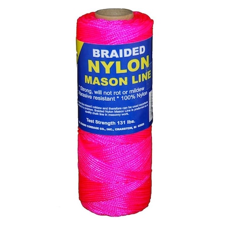 T.W. Evans Cordage Co. No. 1 x 1000 ft. Braided Nylon Mason Line Pink 12-516